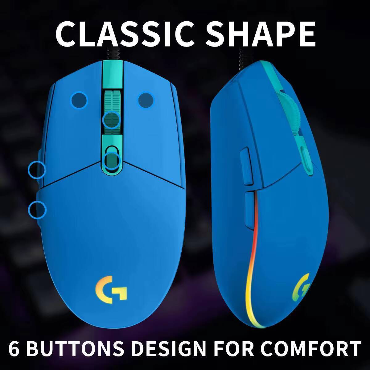 ロジクール G203 LIGHTSYNC 有線マウス ゲーミ - Logitech Mouse G203 のレビューと価格